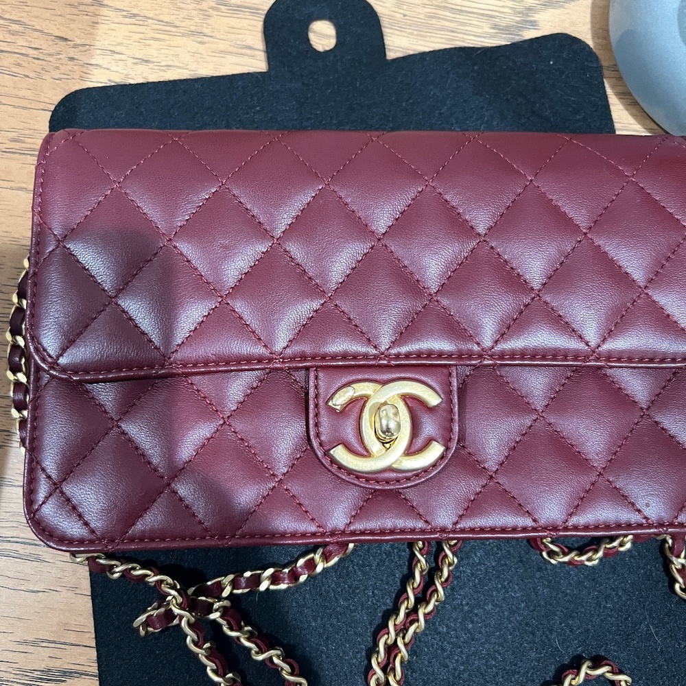 Beautiful Chanel Wallet on Chain- awesome color.  In excellent condition.